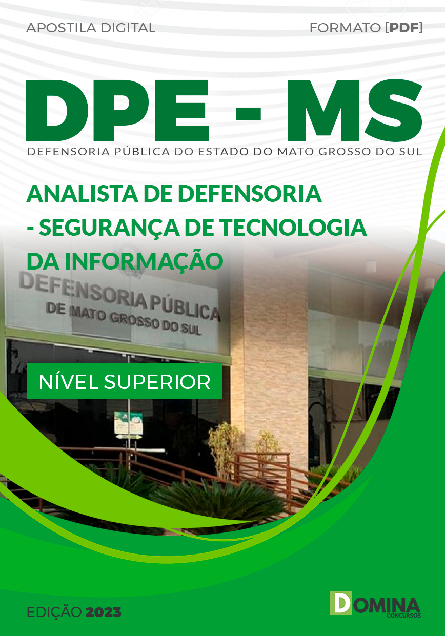 DPE MS 2023 Analista de Defensoria Segurança da Informação