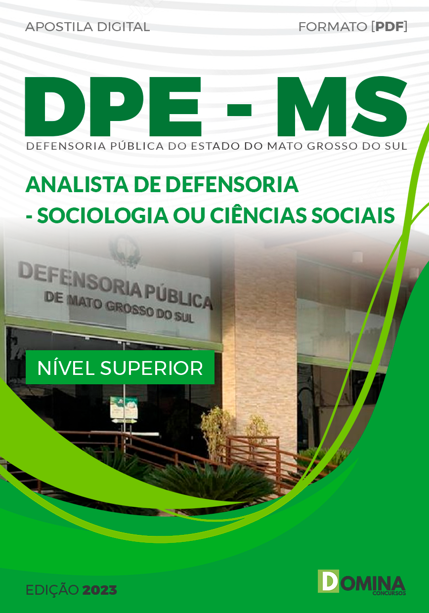 DPE MS 2023 Analista de Defensoria Sociologia Ciências Sociais