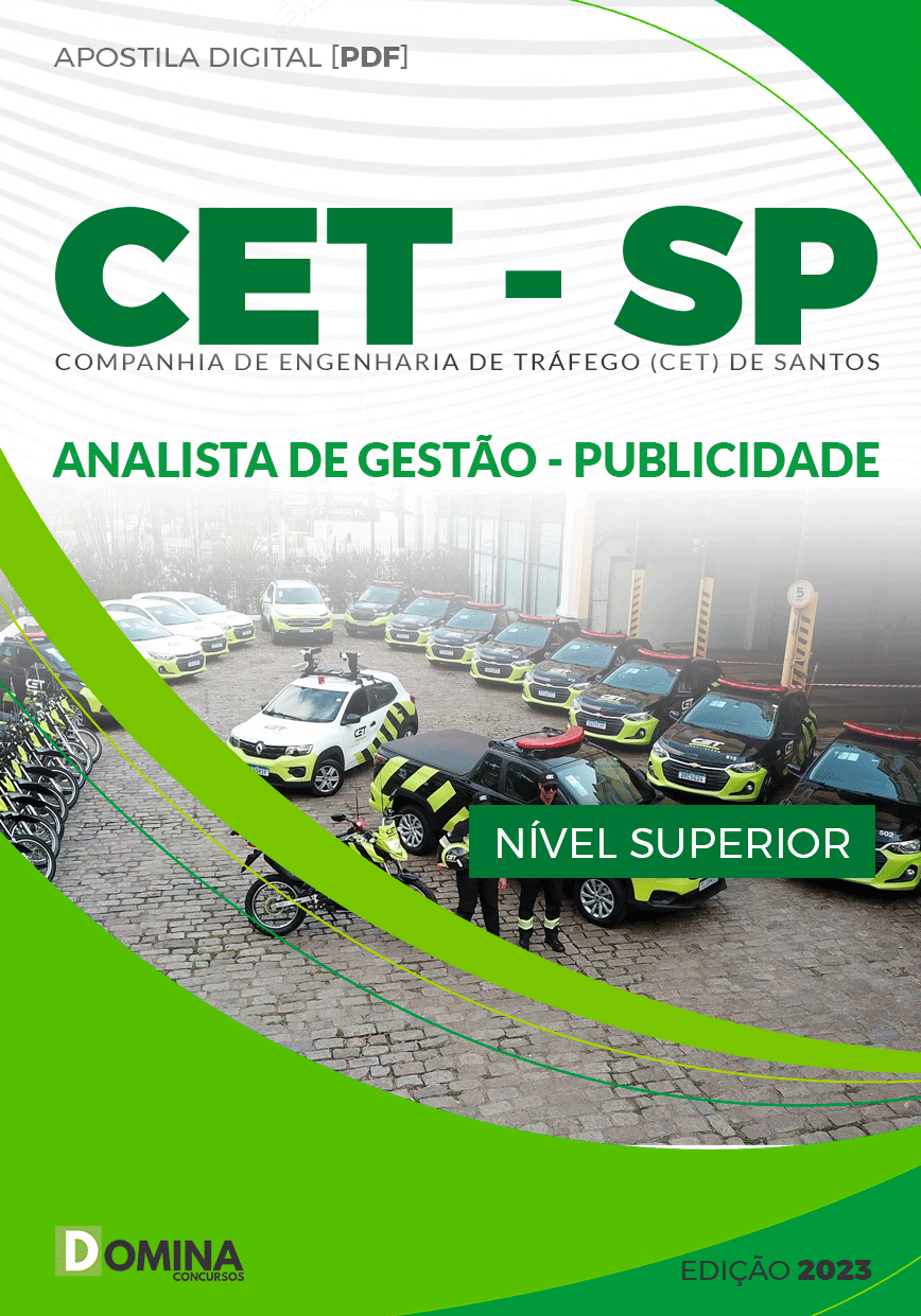 Apostila CET SANTOS SP 2023 Analista Gestão Publicidade