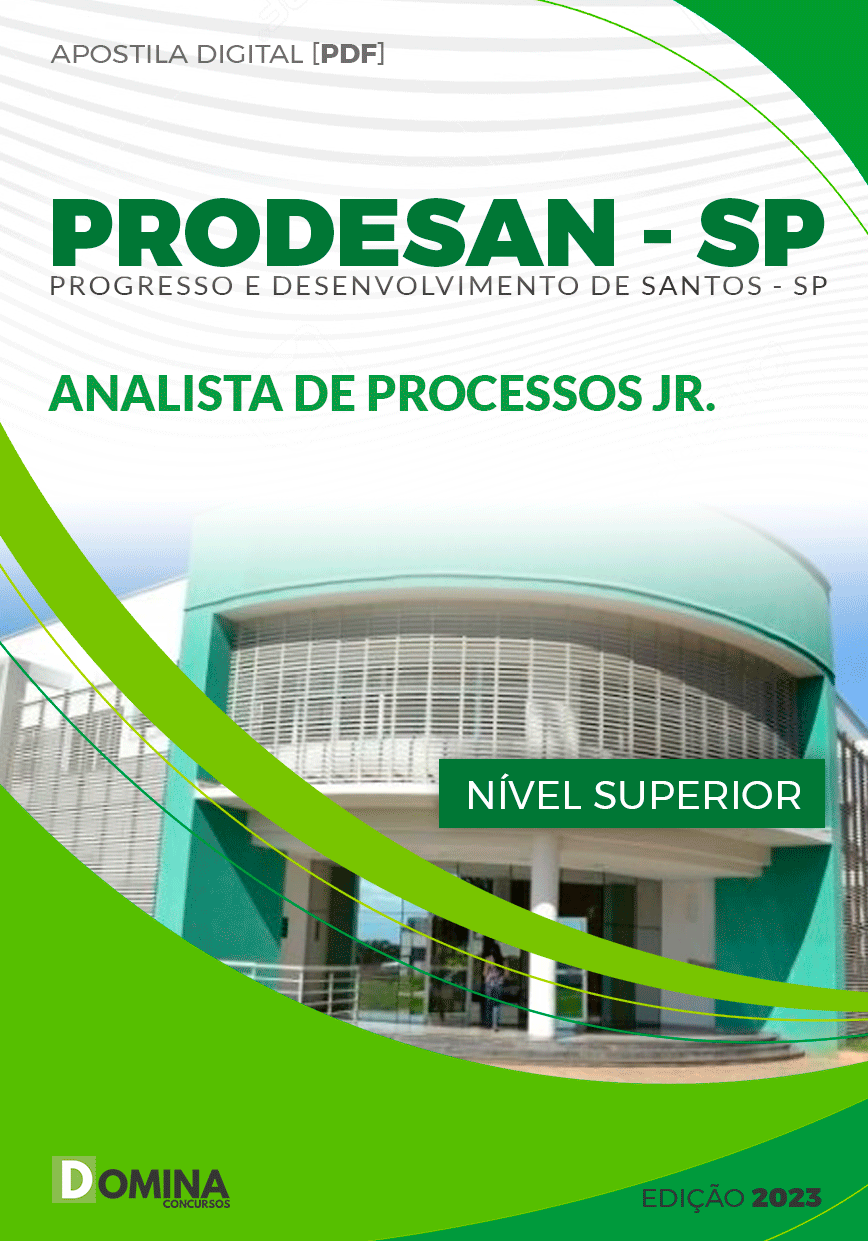 Apostila PRODESAN SP 2023 Analista de Processos Jr