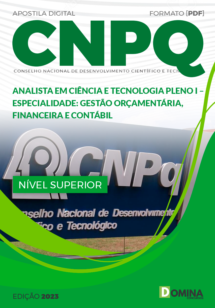 Apostila CNPQ 2023 ACTP Gestão Orçamentária Financeira