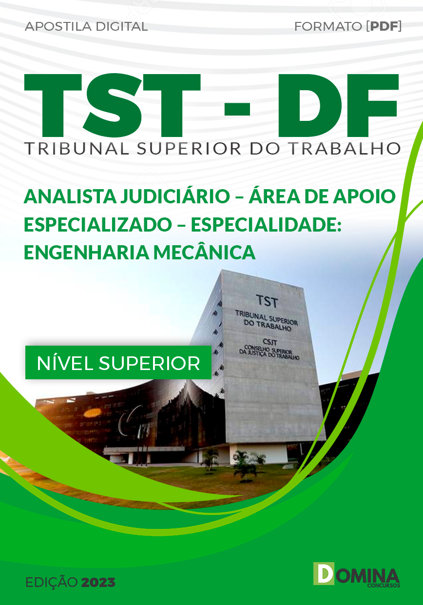 Apostila TST DF 2023 Analista Judiciário Engenharia Mecânica