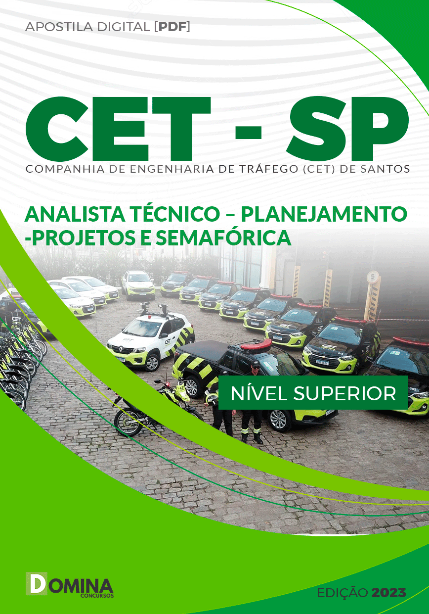 Apostila CET SANTOS SP 2023 Analista Gestão Semafórica