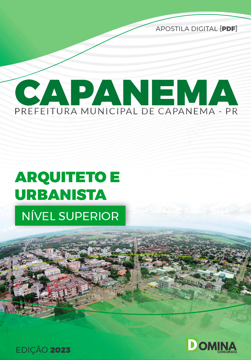 Apostila Pref Capanema PR 2023 Arquiteto e Urbanista