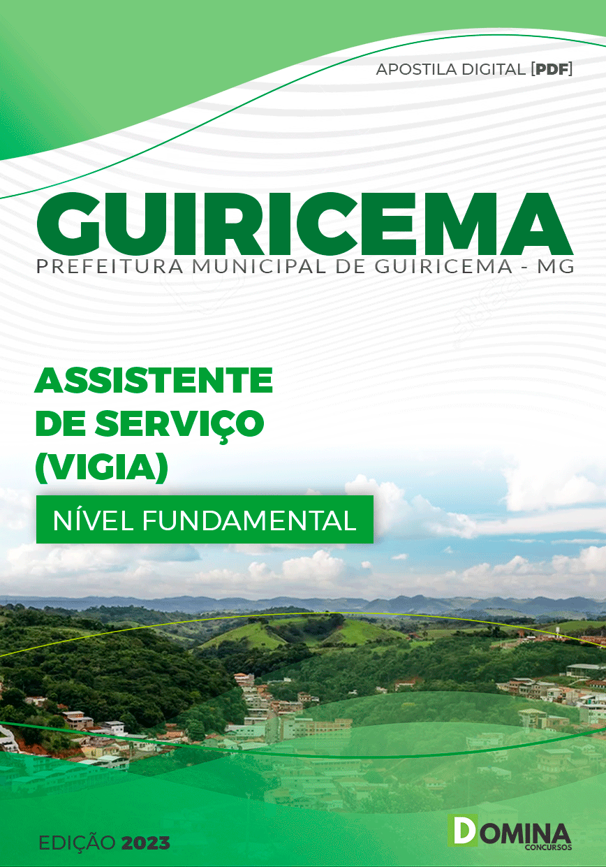 Apostila Pref Guiricema MG 2024 Assistente Serviços Vigia