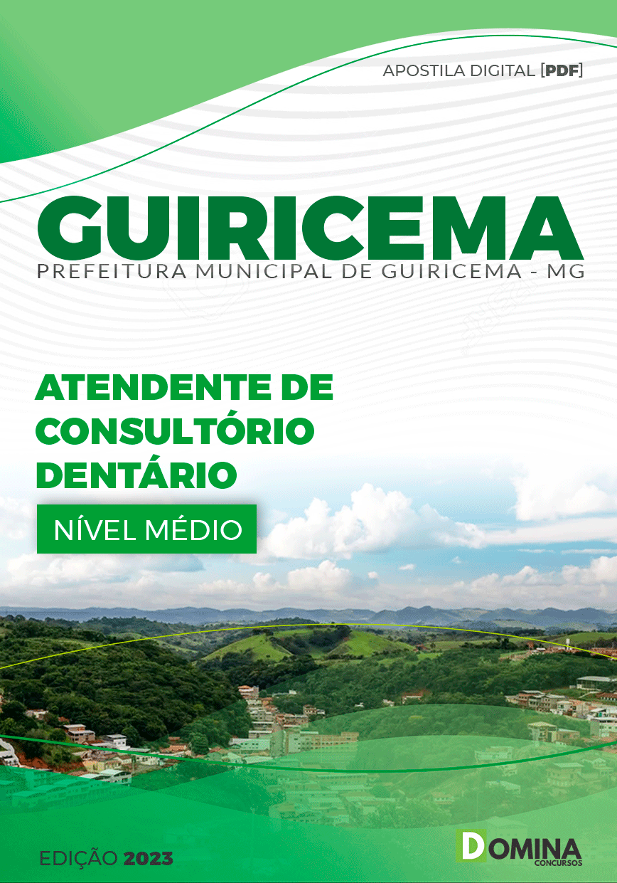 Apostila Pref Guiricema MG 2024 Atendente Consultório Dentário