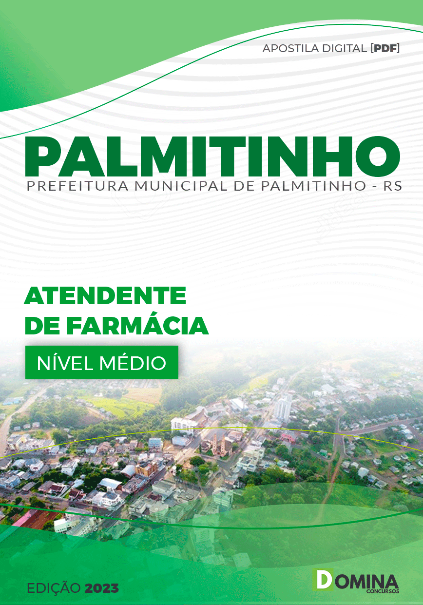 Apostila Concurso Pref Palmitinho RS 2023 Atendente Farmácia