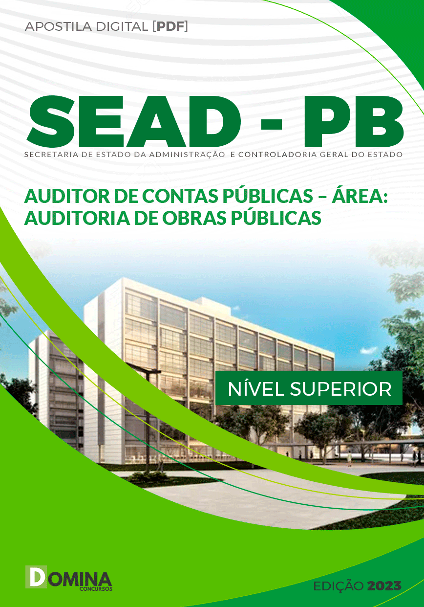 Apostila Concurso SEAD PB 2024 Auditor Obas Públicas