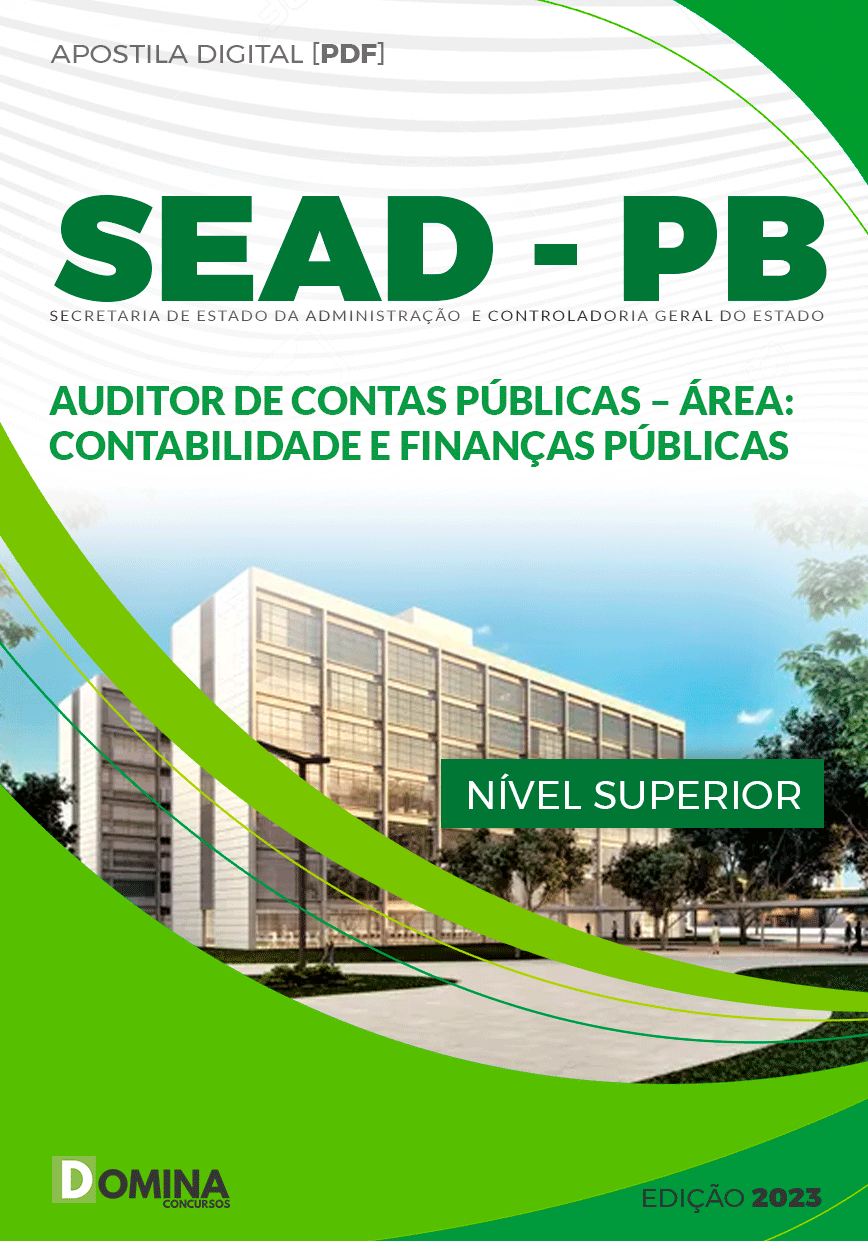 Apostila Concurso SEAD PB 2024 Auditor Contabilidade Finança Públicas