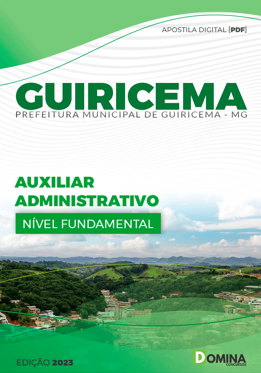 Apostila Concurso Pref Guiricema MG 2024 Auxiliar Administrativo