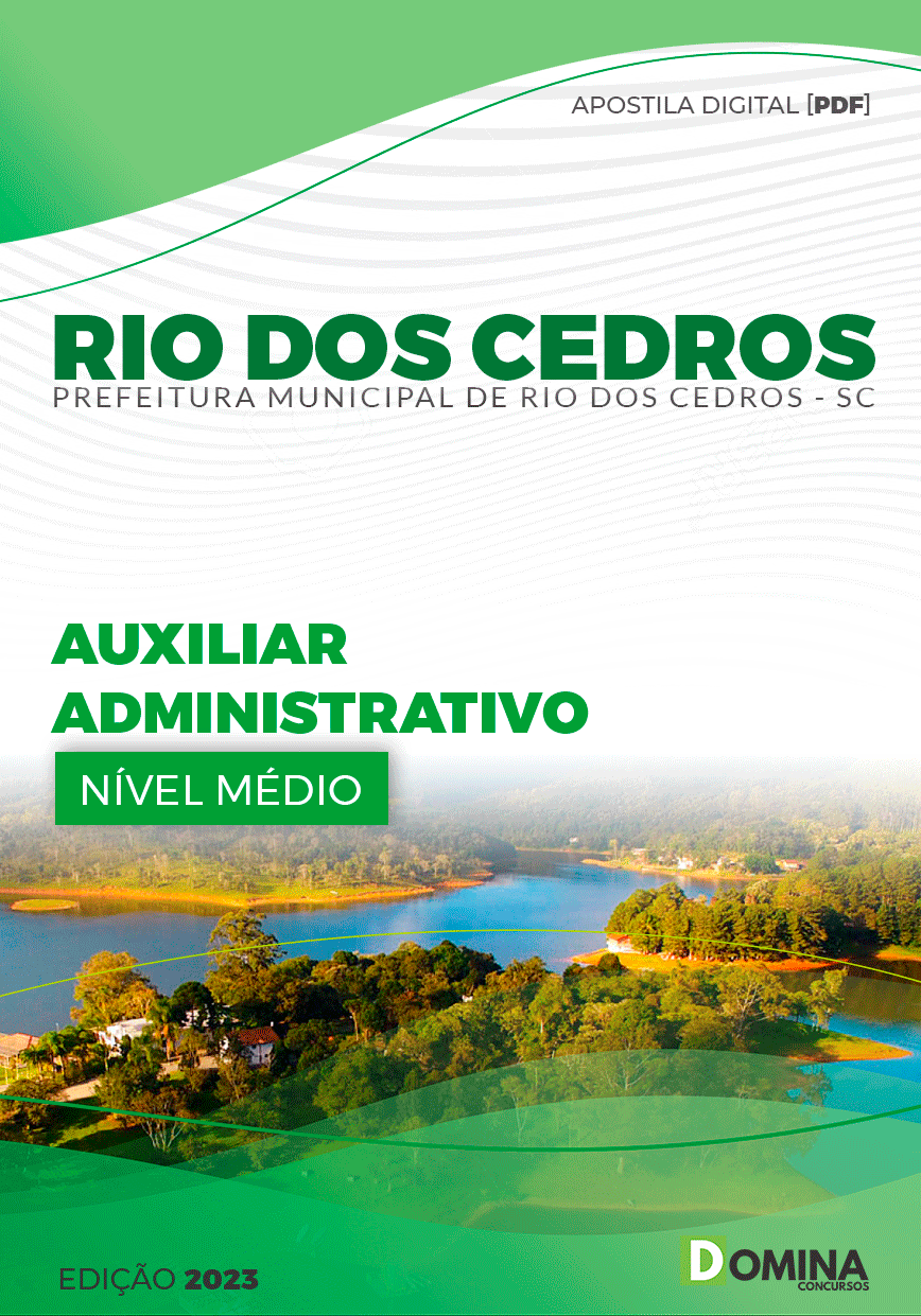 Apostila Pref Rio dos Cedros SC 2023 Auxiliar Administrativo