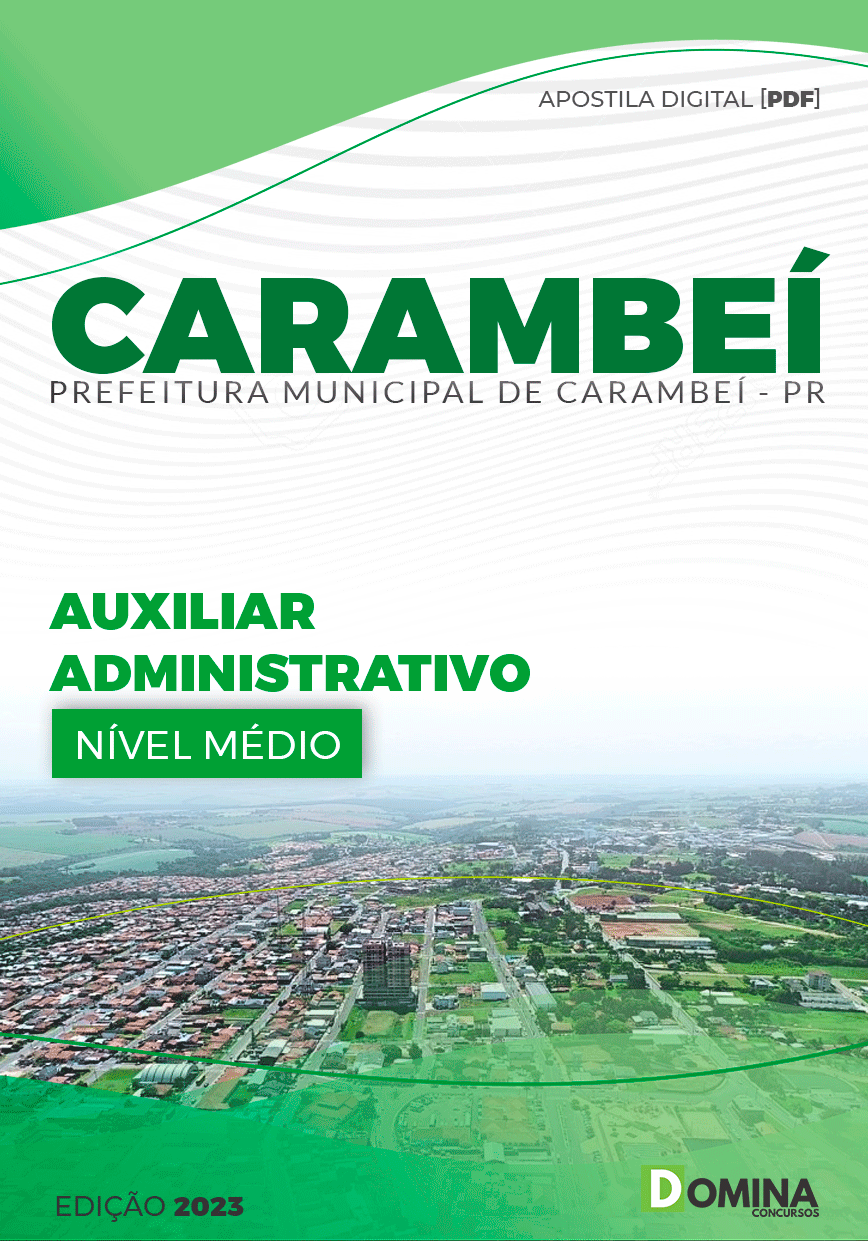 Apostila Pref Carambeí PR 2023 Auxiliar Administrativo