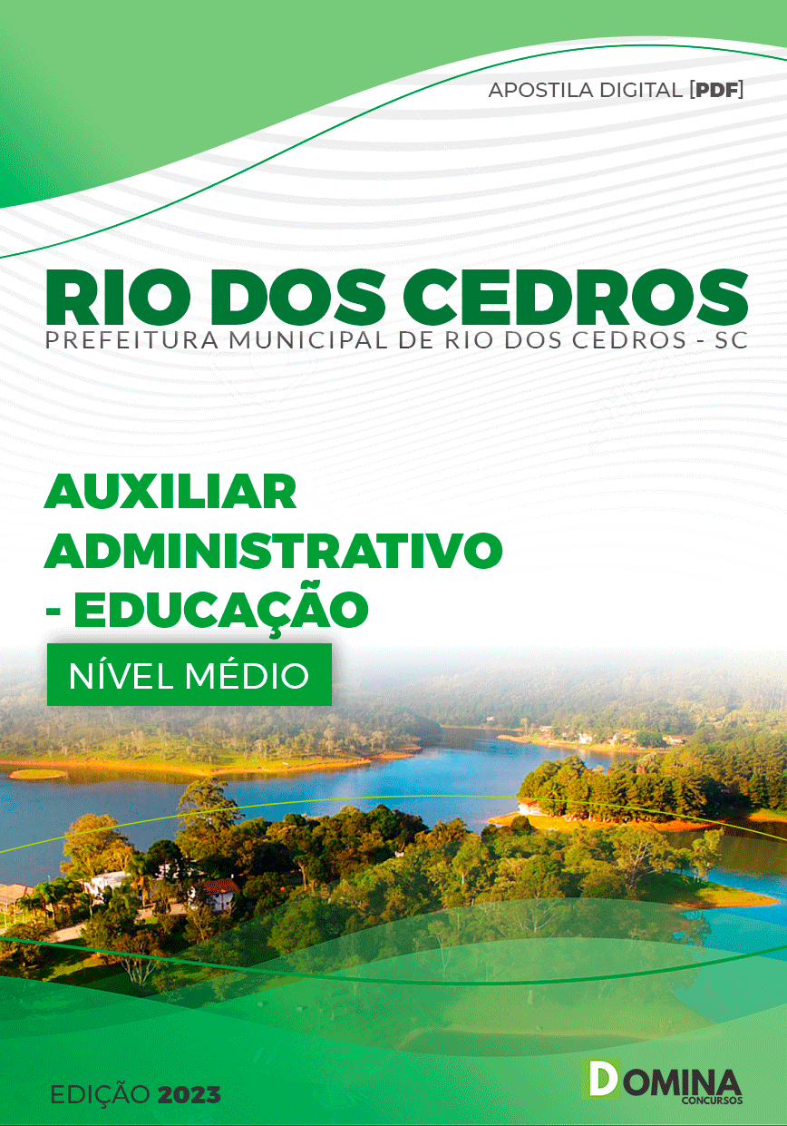 Pref Rio dos Cedros SC 2023 Auxiliar Administrativo Educação