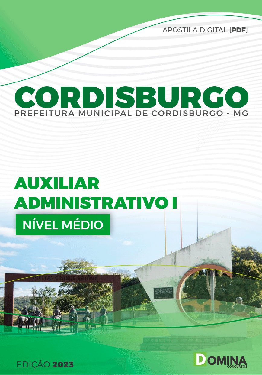 Apostila Pref Cordisburgo MG 2024 Auxiliar Administrativo