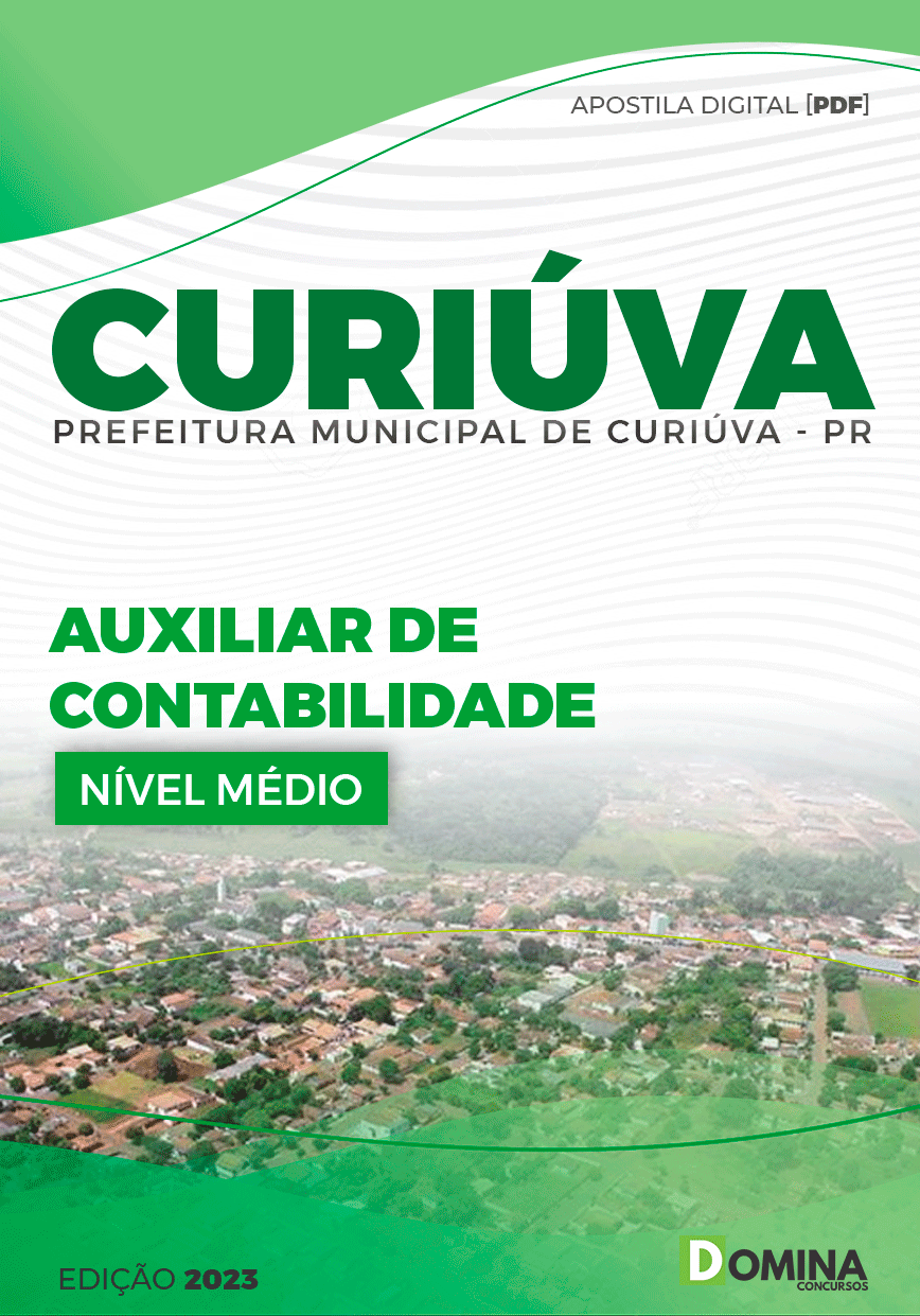 Apostila Concurso Pref Curiúva PR 2023 Auxiliar Contabilidade