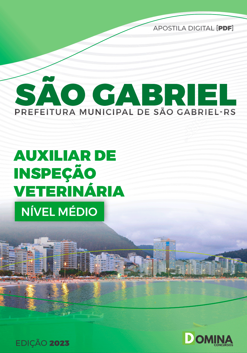 Apostila Pref São Gabriel RS 2023 Auxiliar de Inspeção Veterinária
