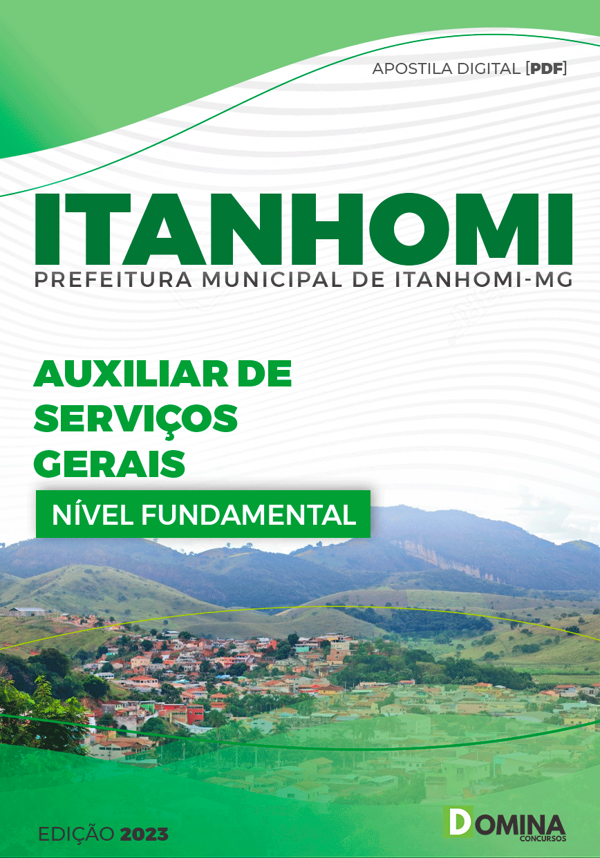 Apostila Pref Itanhomi MG 2023 Auxiliar Serviços Gerais