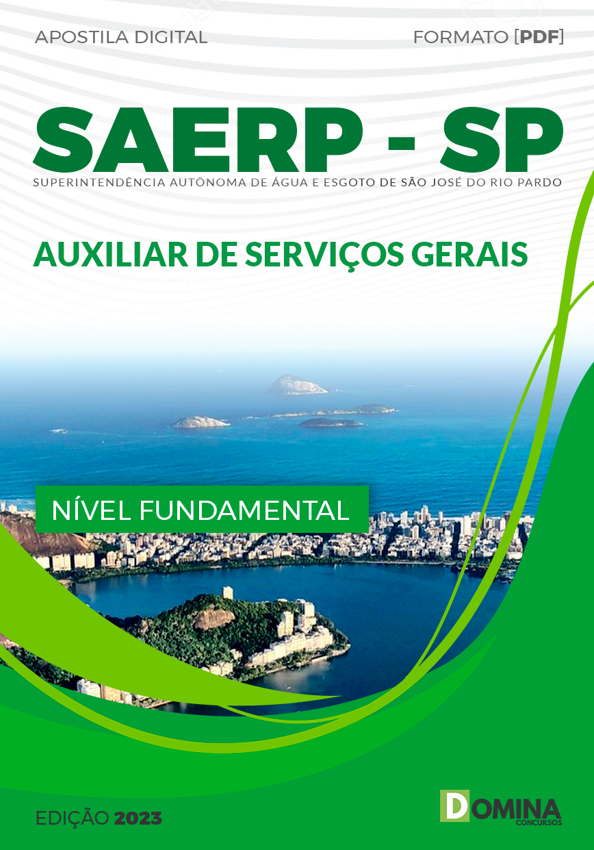 Apostila Concurso SAERP SP 2023 Auxiliar Serviços Gerais