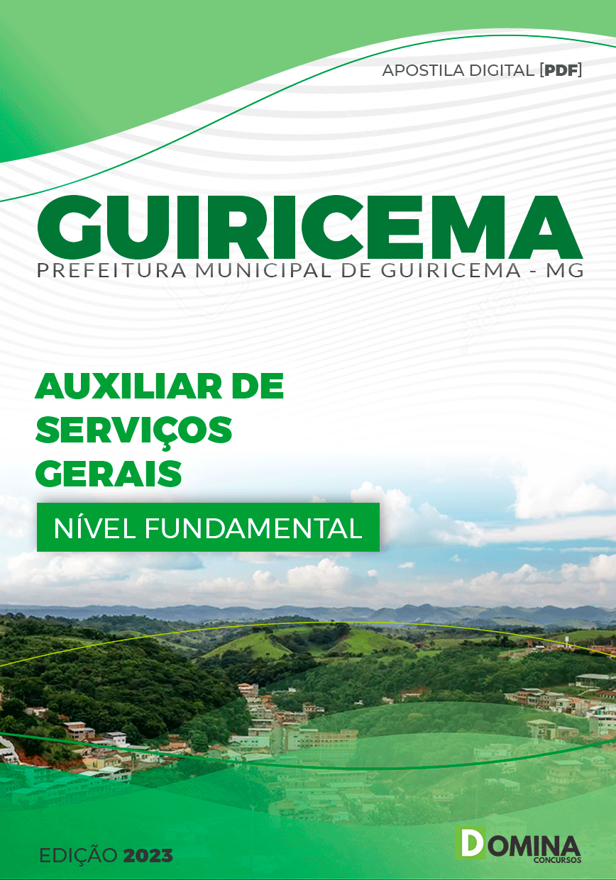 Apostila Concurso Pref Guiricema MG 2024 Auxiliar Serviços Gerais