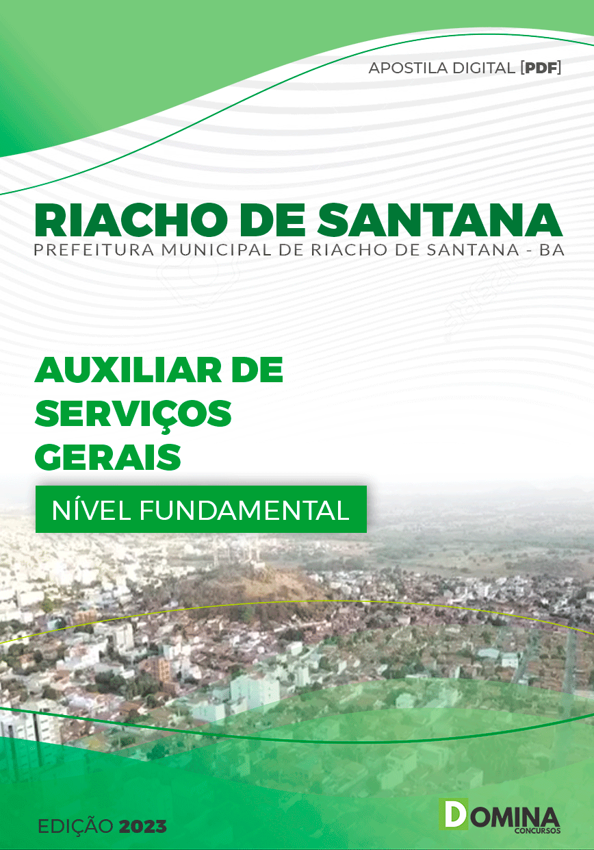 Apostila Pref Riacho de Santana BA 2023 Auxiliar Serviços Gerais