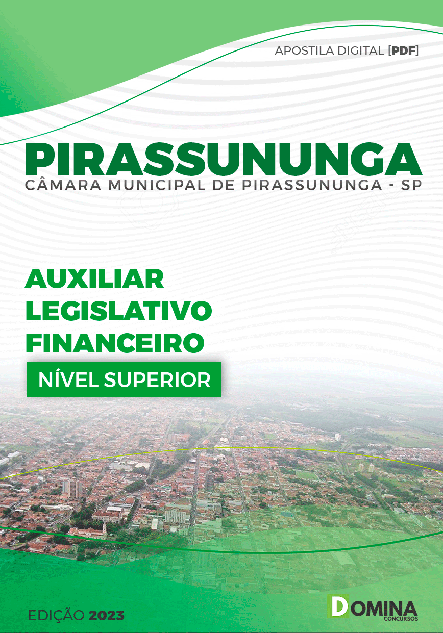 Apostila Câmara Pirassununga SP 2023 Aux Legislativo Financeiro