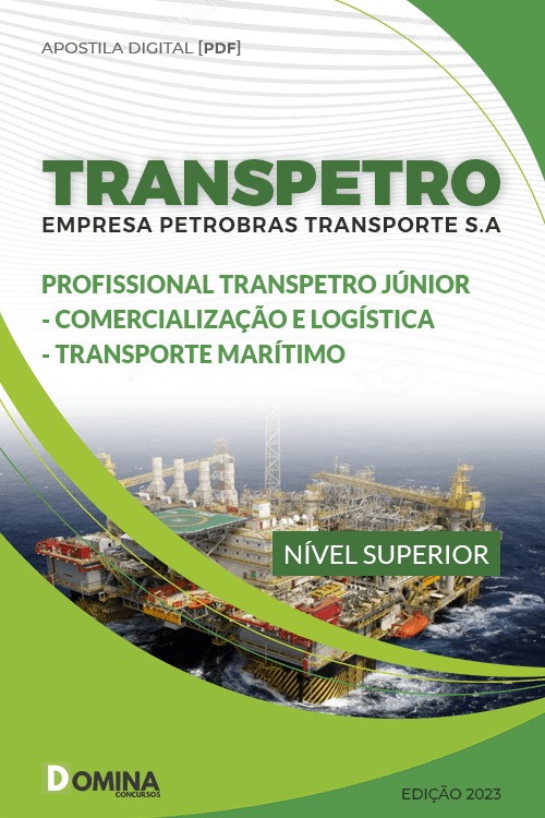 Capa Apostila Transpetro 2023 Logística Transporte Marítimo