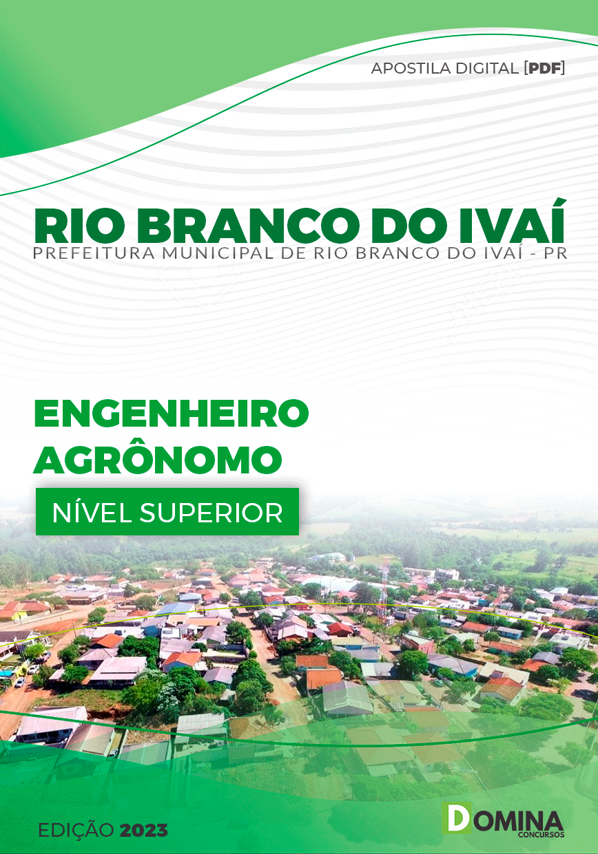 Apostila Pref Rio Branco do Ivaí PR 2023 Engenheiro Agrônomo