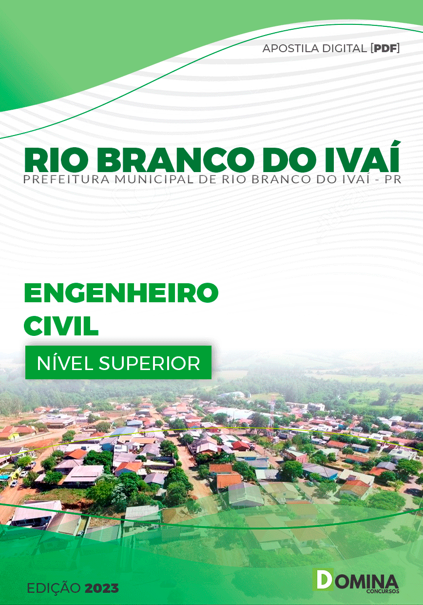 Apostila Pref Rio Branco do Ivaí PR 2023 Engenheiro Civil