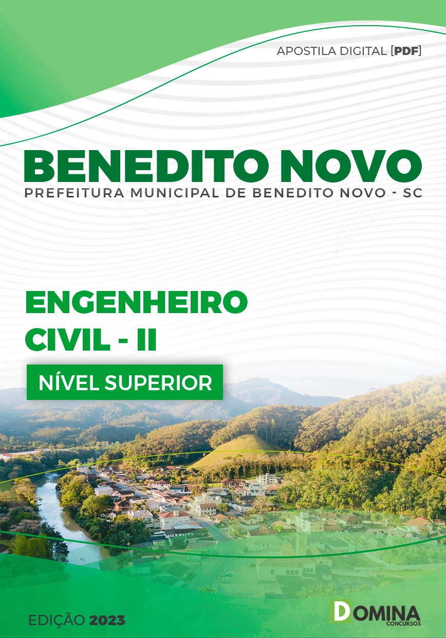 Apostila Pref Benedito Novo SC 2023 Engenheiro Civil II