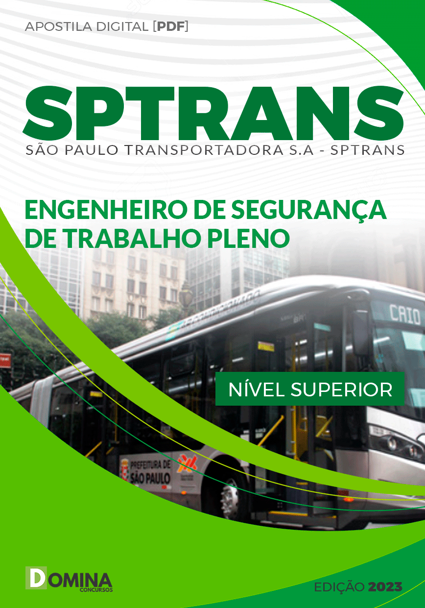 Apostila SPTras SP 2024 Engenheiro Segurança Trabalho Pleno