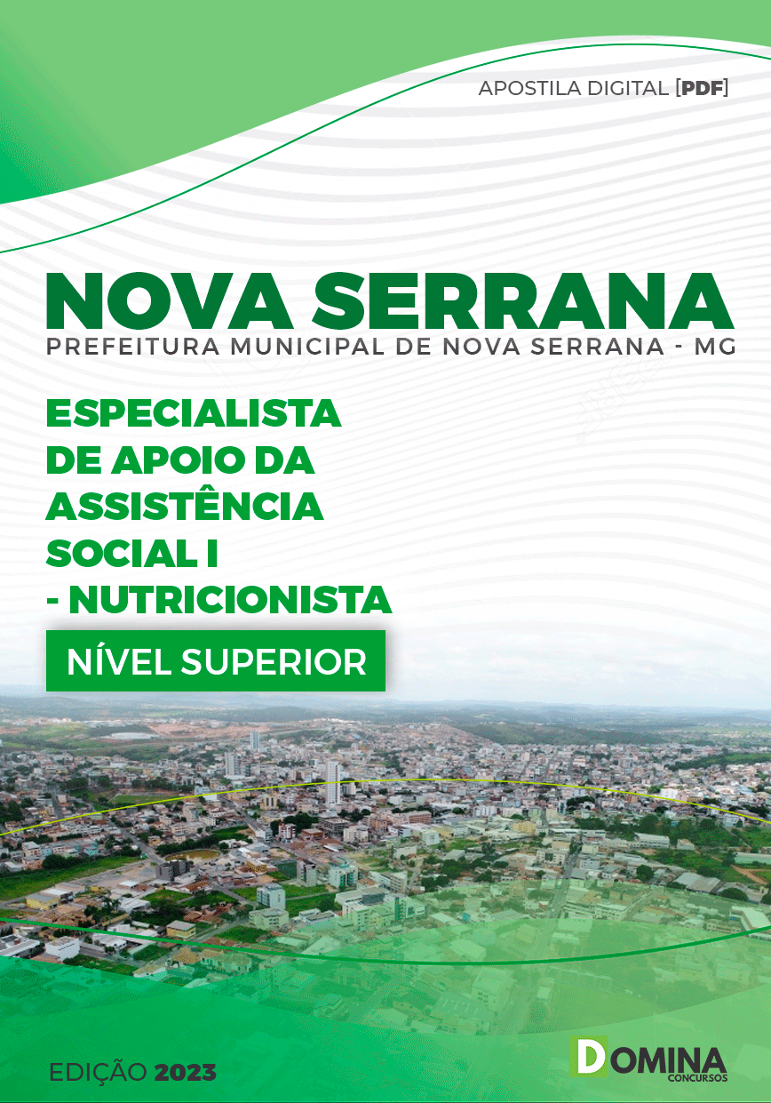 Apostila Pref Nova Serrana MG 2024 Especialista Apoio Nutricionista