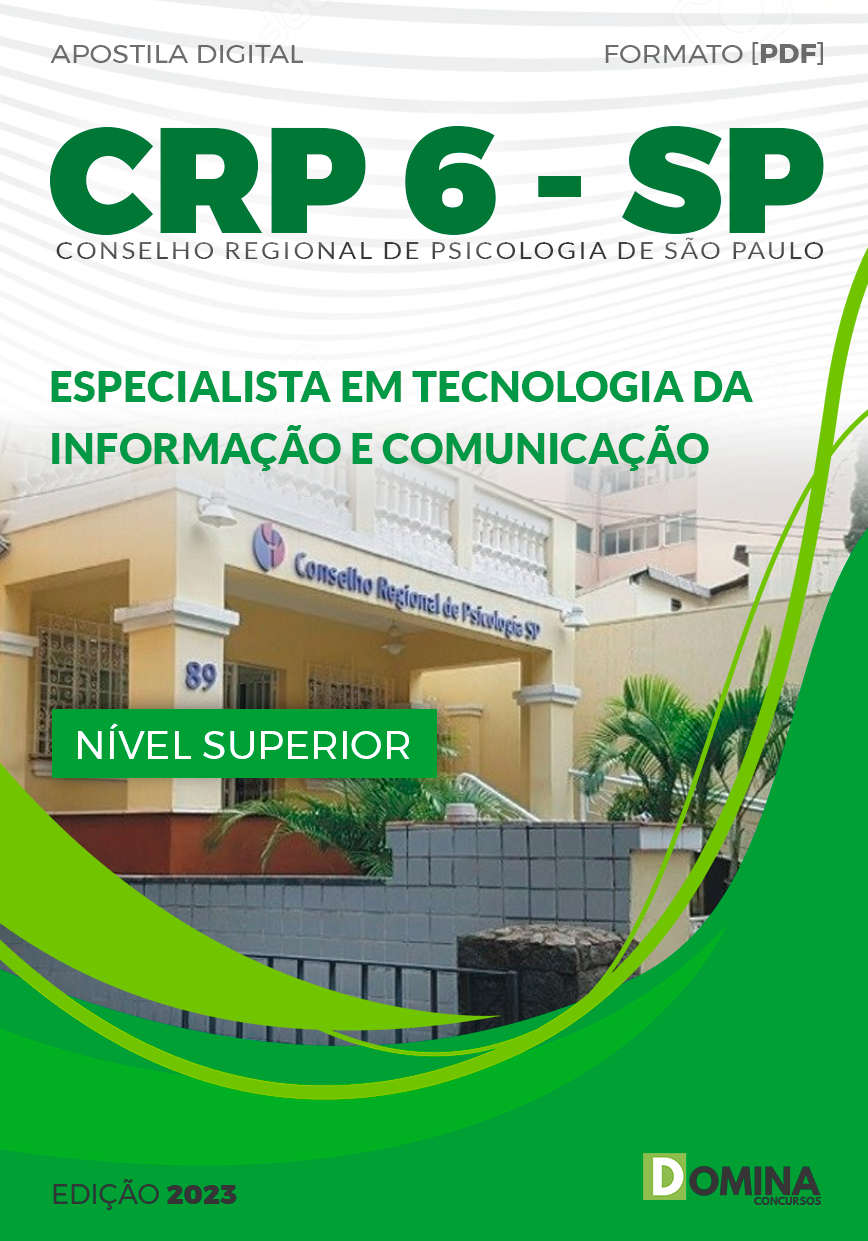 Apostila CRP 6ª Região SP 2023 Especialista em Tecnologia