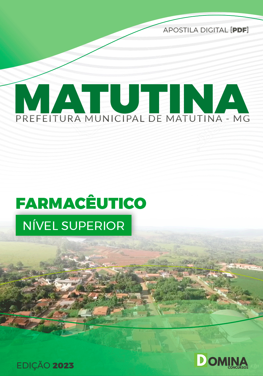 Apostila Concurso Pref Matutina MG 2023 Farmacêutico