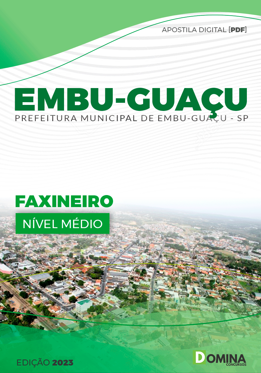 Apostila Concurso Pref Embu Guaçu SP 2023 Faxineiro