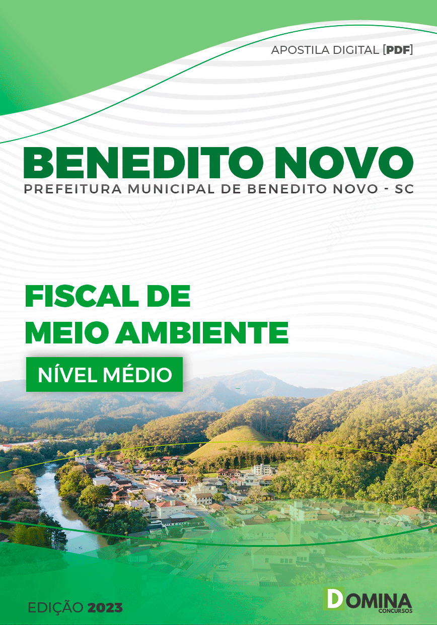 Apostila Pref Benedito Novo SC 2023 Fiscal Meio Ambiente