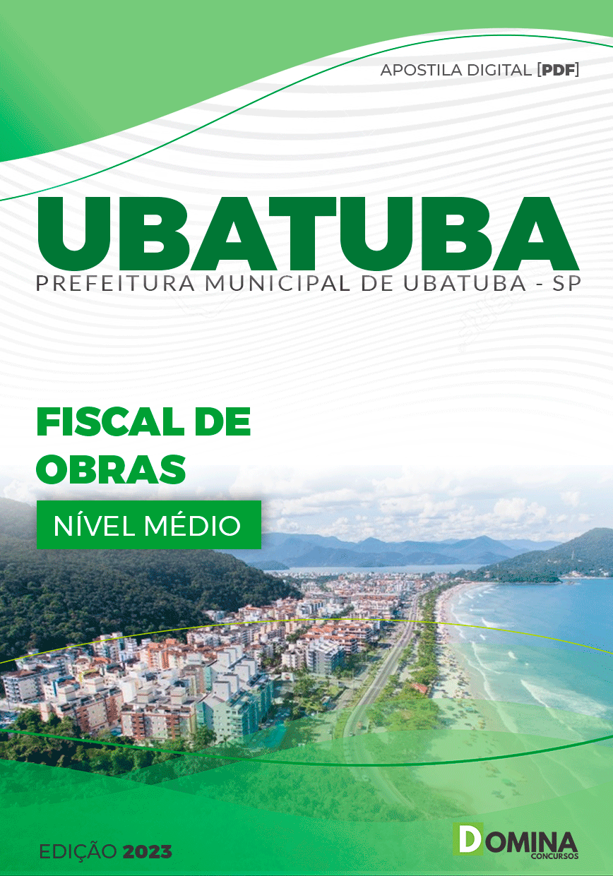 Apostila Concurso Pref Ubatuba SP 2023 Fiscal Obras
