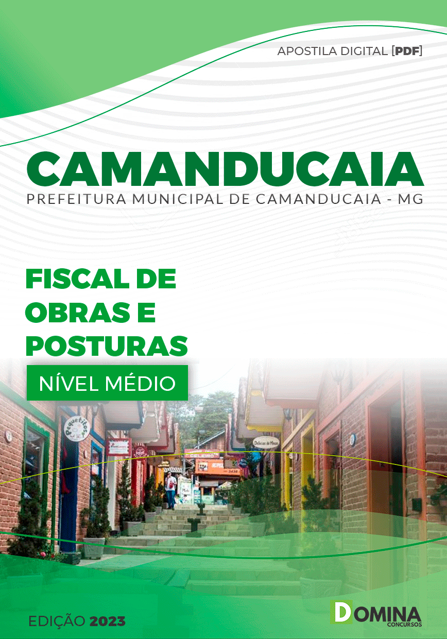 Apostila Pref Camanducaia MG 2024 Fiscal Obras Posturas