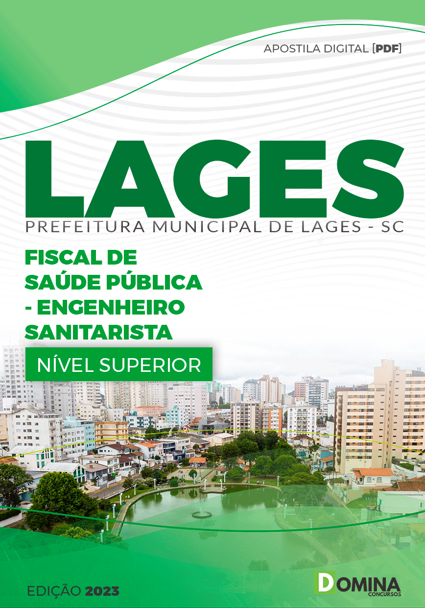 Apostila Pref Lages SC 2023 Fiscal Saúde Pública Engenheiro Sanitarista