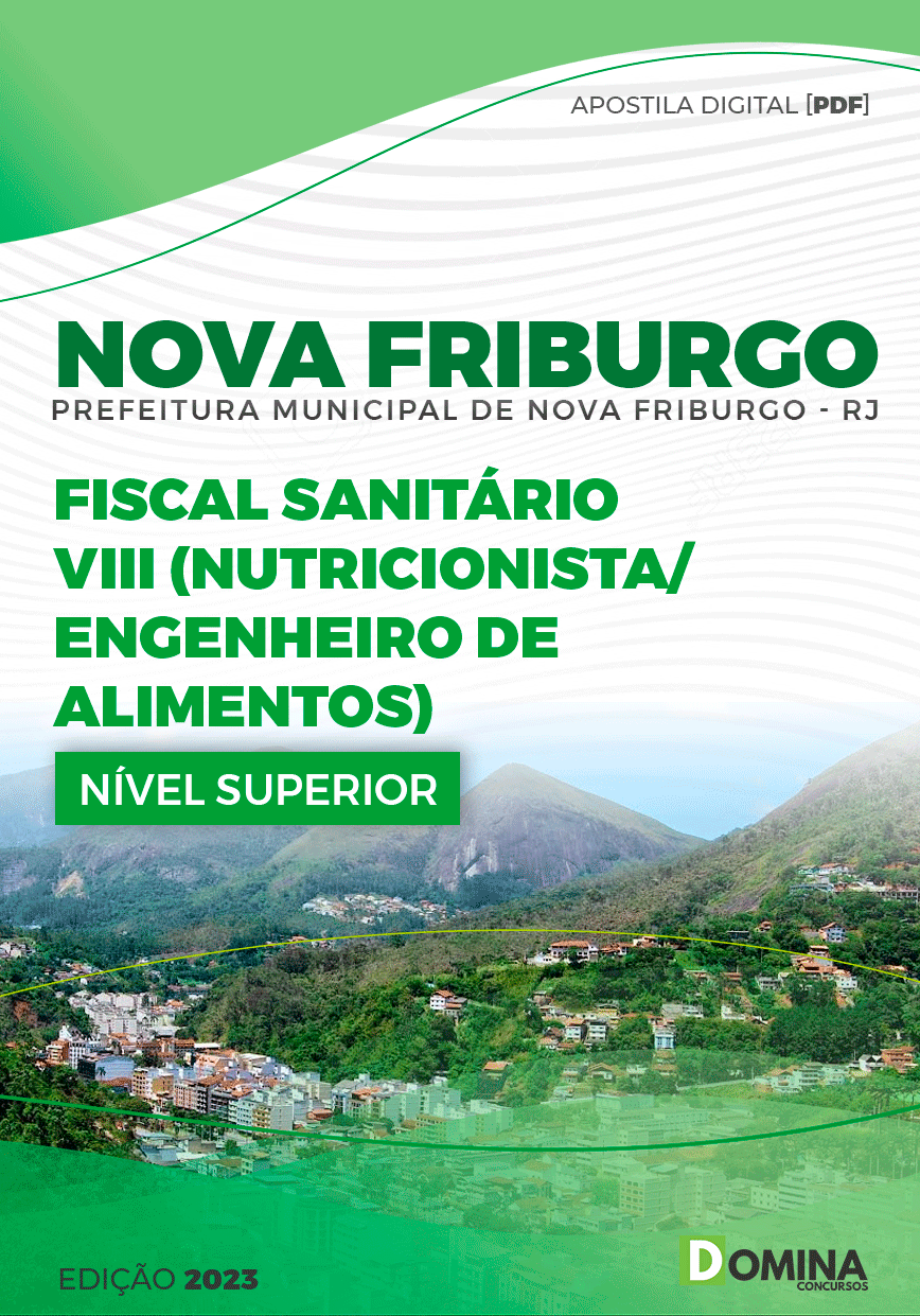 Apostila Pref Nova Friburgo RJ 2023 Fiscal Sanitário VIII Nutricionista