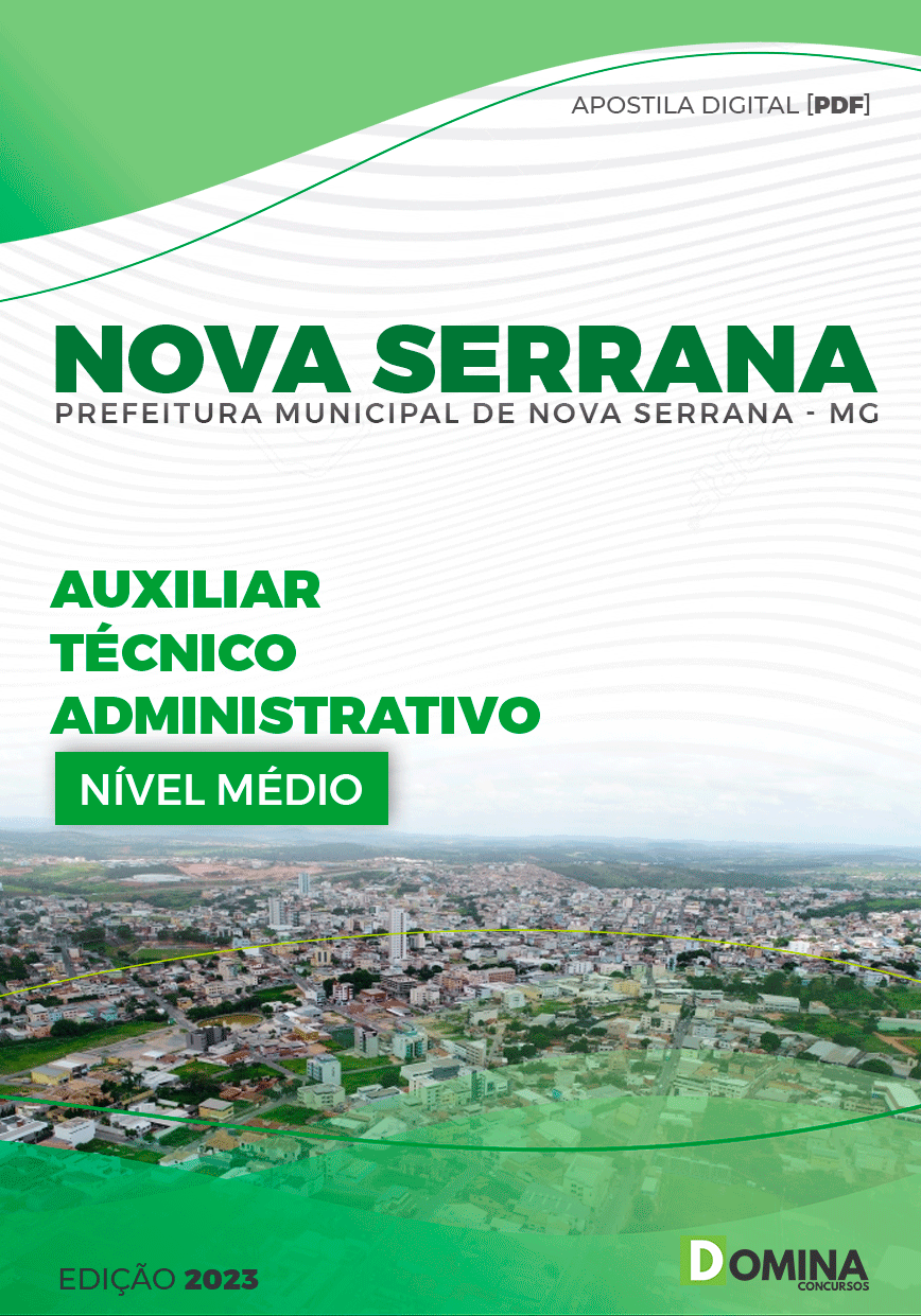 Apostila Pref Nova Serrana MG 2024 Auxiliar Técnico Administrativo