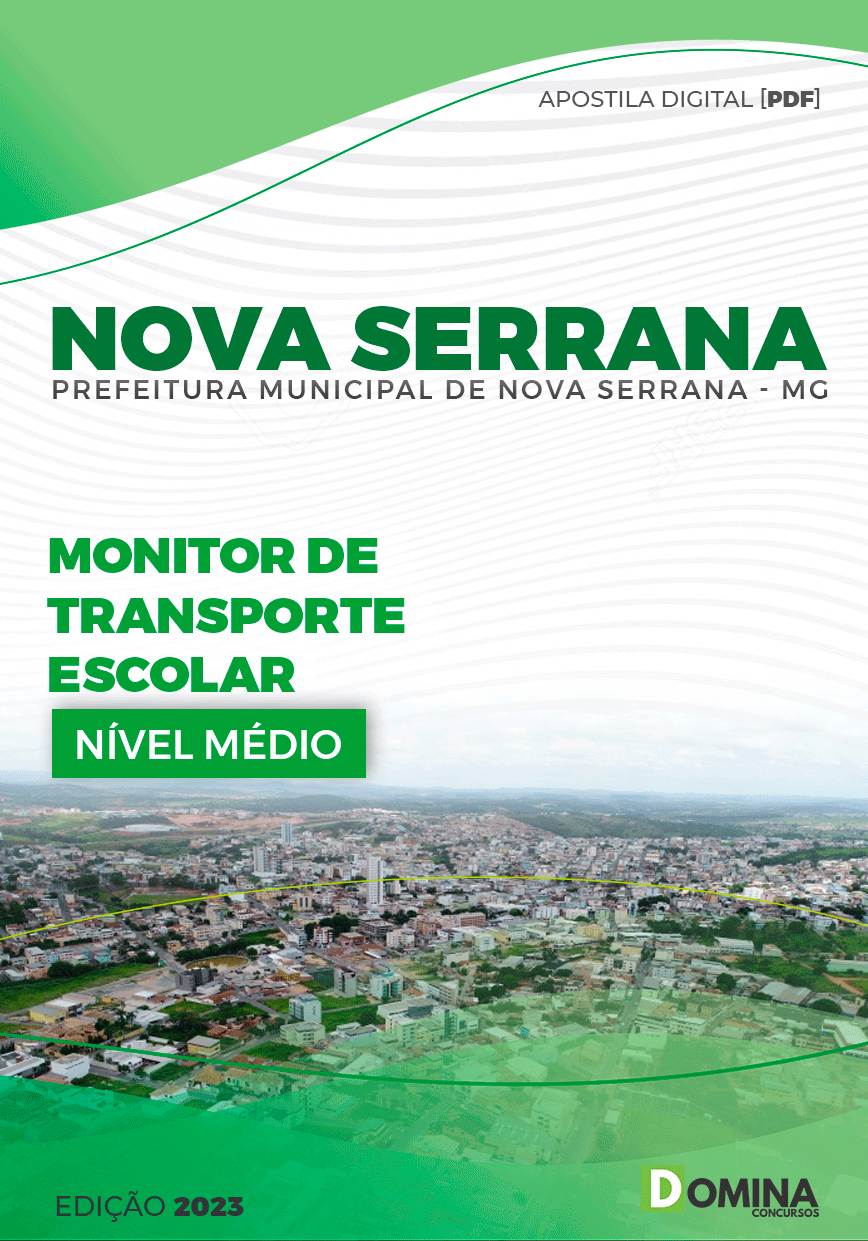 Apostila Pref Nova Serrana MG 2024 Monitor Transporte Escolar