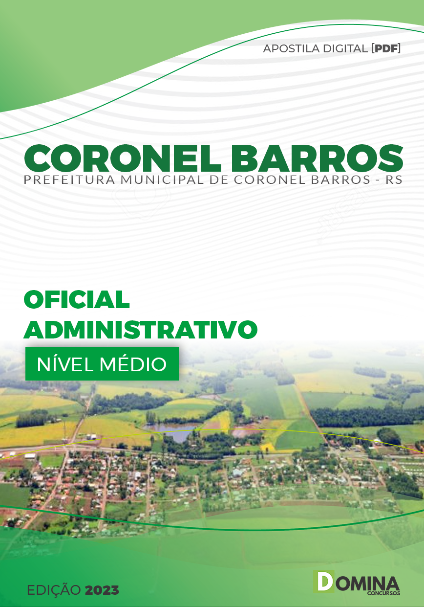Apostila Pref Coronel Barros RS 2023 Oficial Administrativo