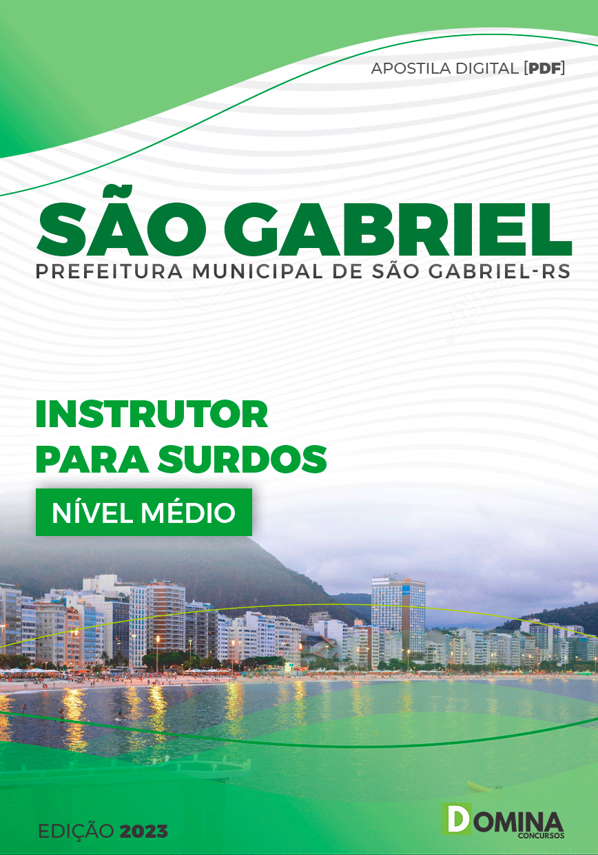 Apostila Pref São Gabriel RS 2023 Instrutor para Surdos