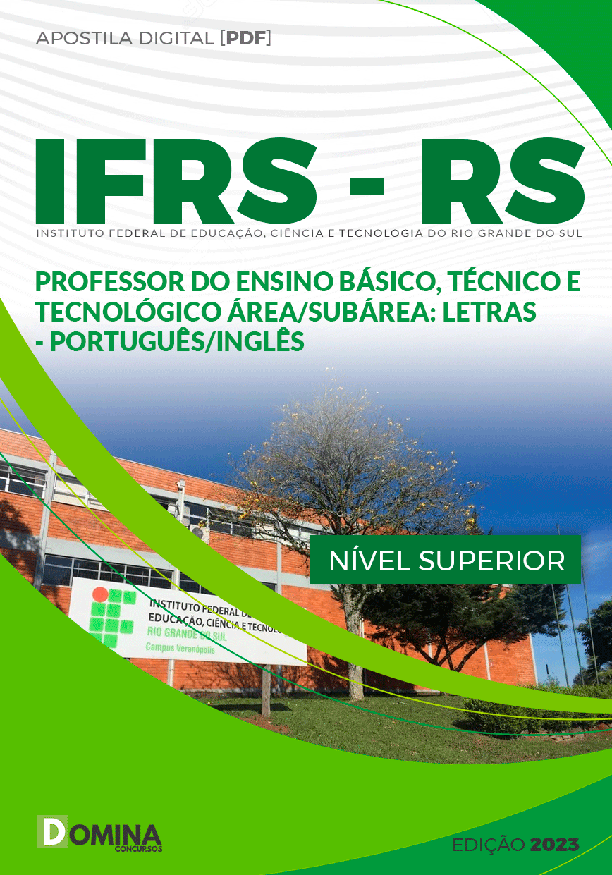 Apostila Concurso IFRS RS 2023 Professor Letras Português Inglês