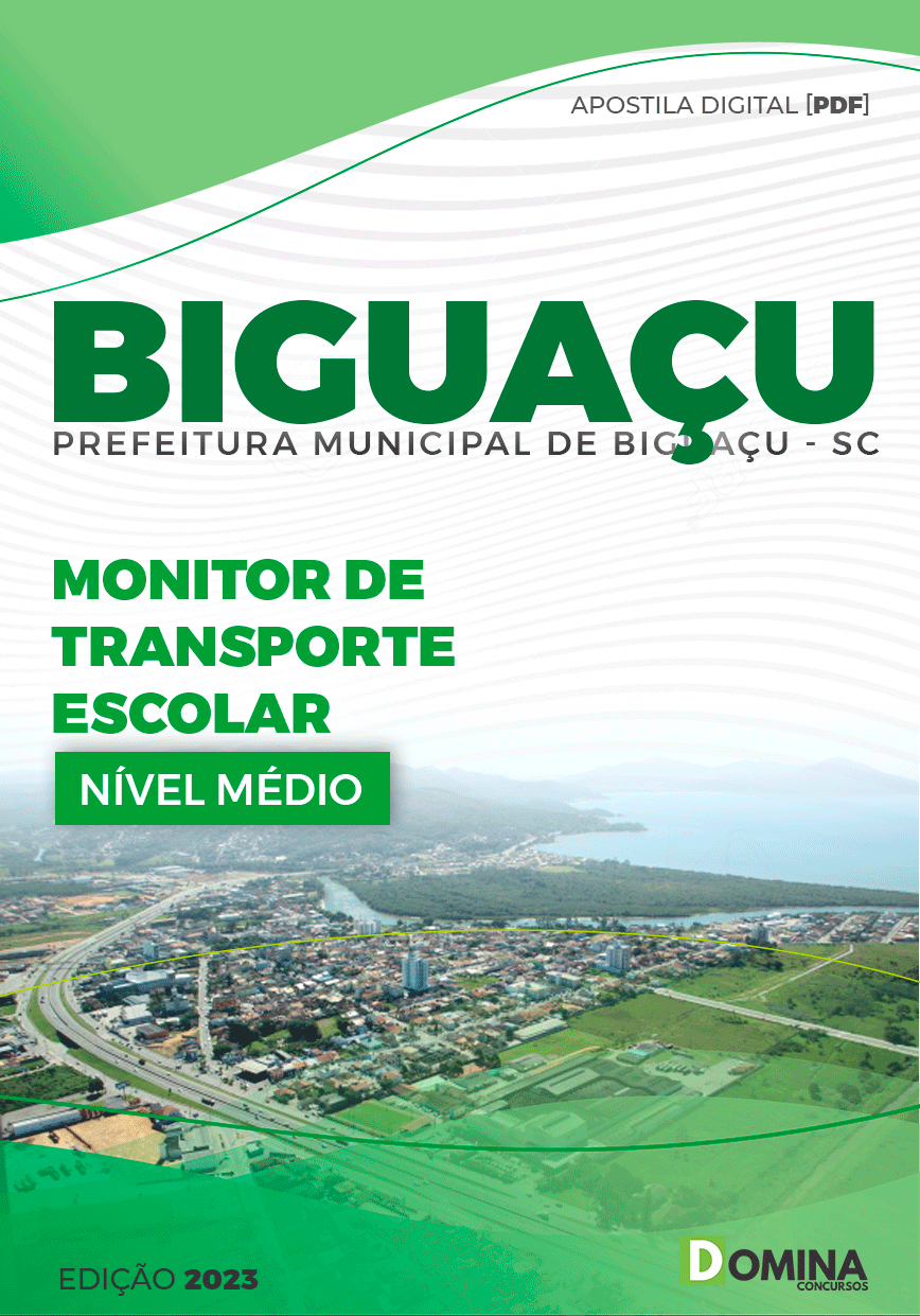 Apostila Pref Biguaçu SC 2023 Monitor Transporte Escolar