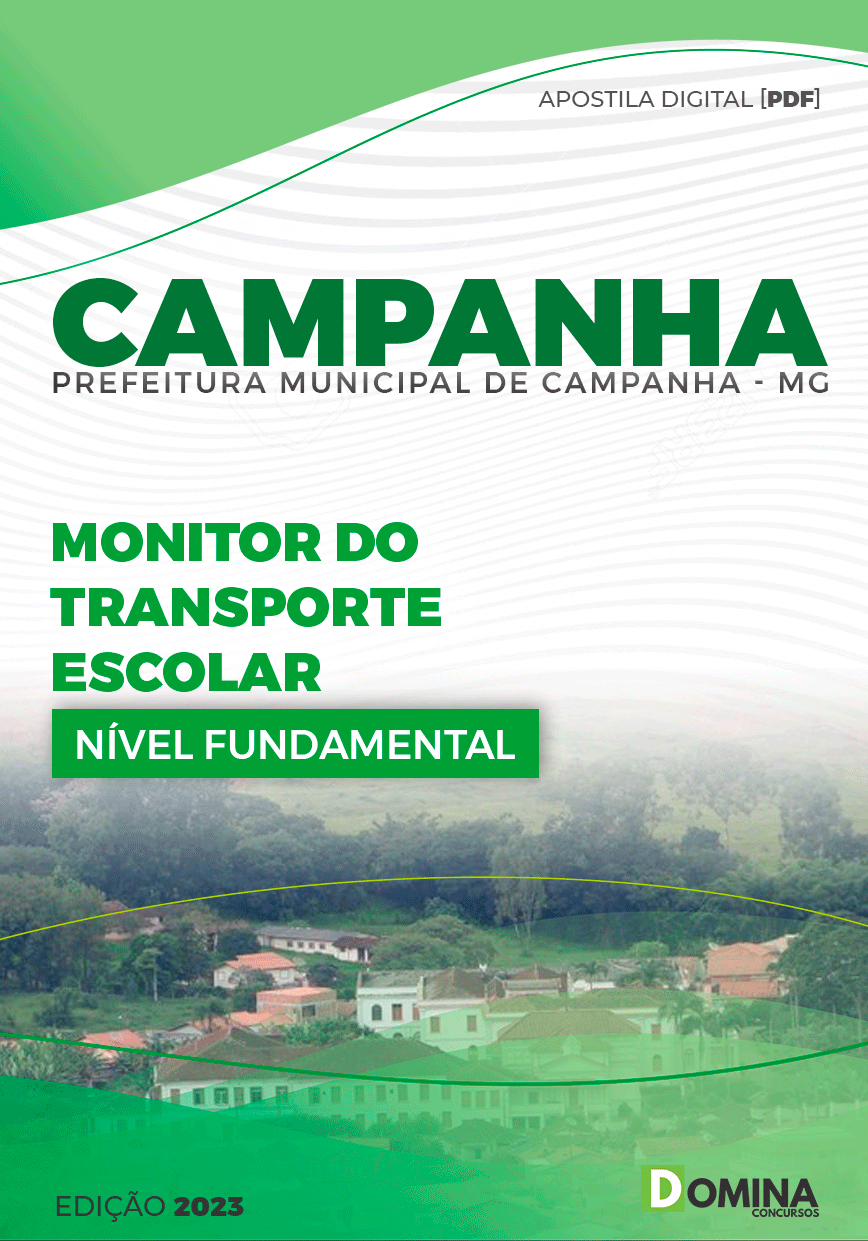 Apostila Pref Campanha MG 2024 Monitor Transporte Escolar