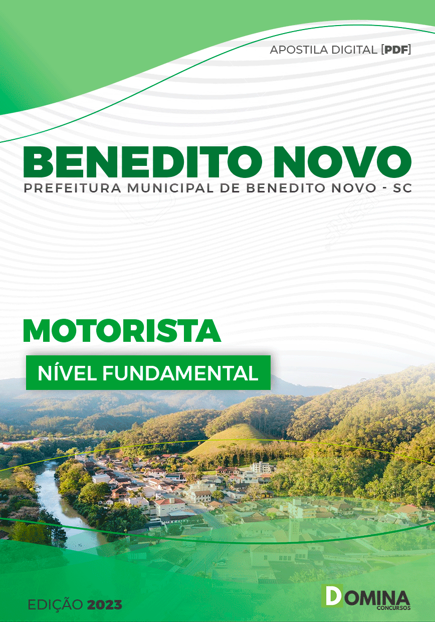 Apostila Pref Benedito Novo SC 2023 Motorista