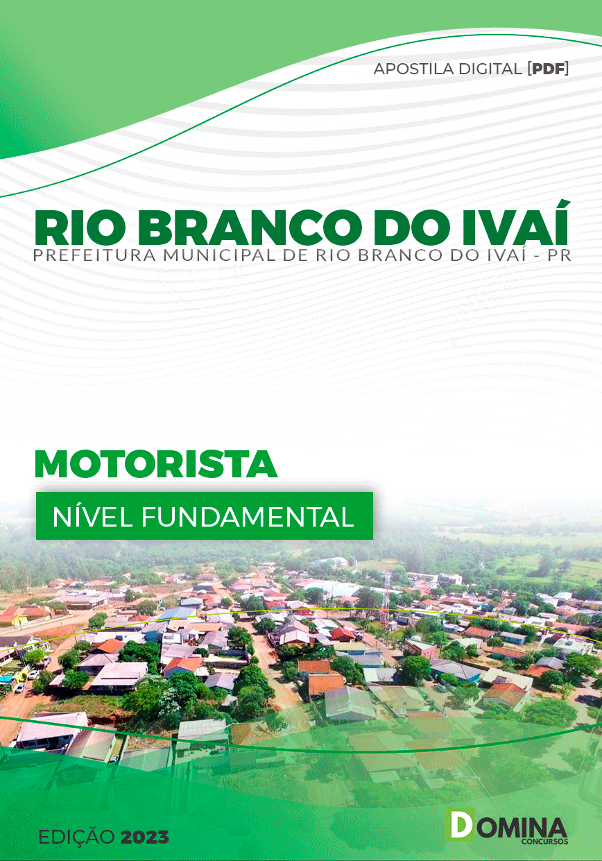 Apostila Pref Rio Branco do Ivaí PR 2023 Motorista