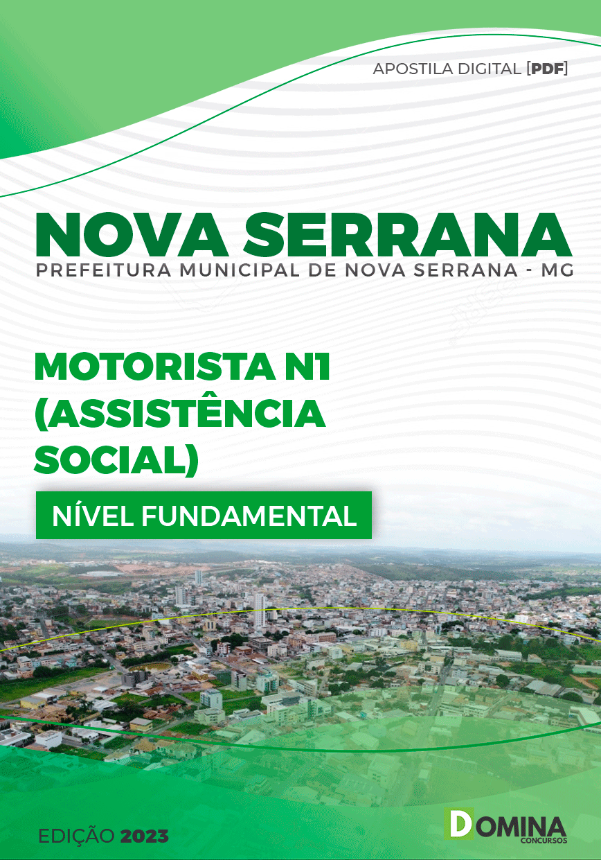 Apostila Pref Nova Serrana MG 2024 Motorista Assistente Social