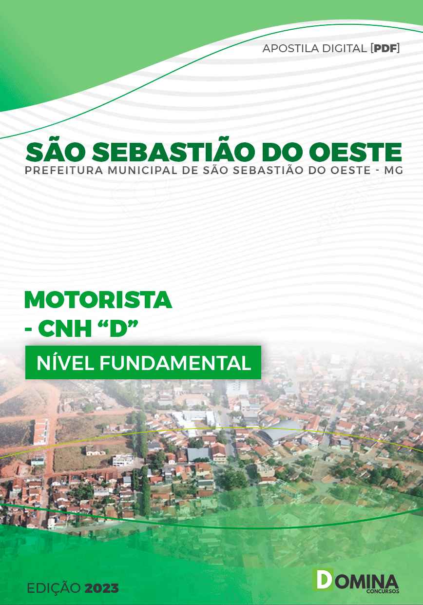 Pref São Sebastião do Oeste MG 2023 Motorista CNH D